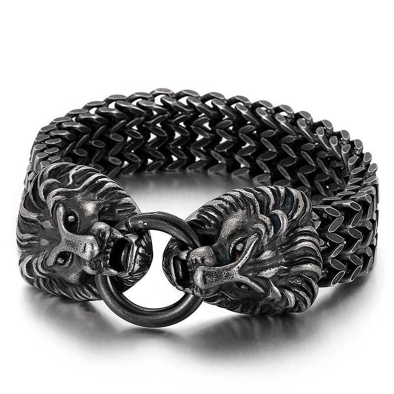 Chic Trendy Titanium Lion Head Bracelet Chic Trendy Titanium Lion Head Bracelet