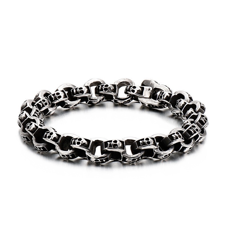 Titanium Skull Bracelet Chic Biker Ghost Bracelet Titanium Jewelry Titanium Skull Bracelet Chic Biker Ghost Bracelet Titanium Jewelry