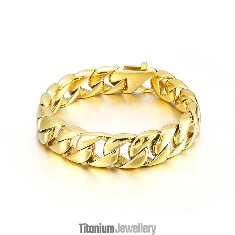 Titanium Black Men's Bracelet Men's Chain Titanium Black Men's Bracelet Men's Chain