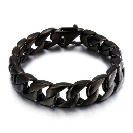 Titanium Black Men's Bracelet Men's Chain