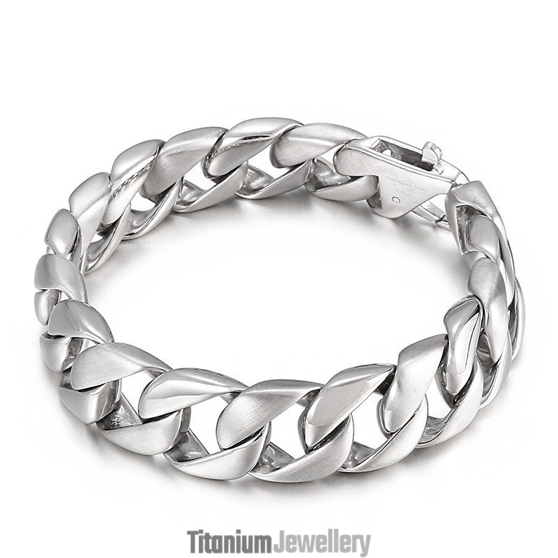 Titanium Black Men's Bracelet Men's Chain Titanium Black Men's Bracelet Men's Chain