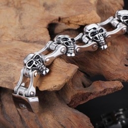 Chic Style Skull Titanium Men's Biker Bracelet