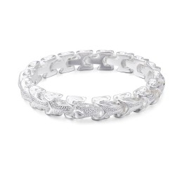 Titanium Fashion Jewelry Dragon Scales Cool Men's Bracelet Vintage Silver Plated Keel Bracelet