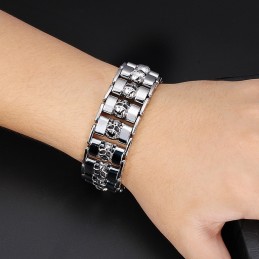 Chic Style Skull Titanium Bracelet For Men