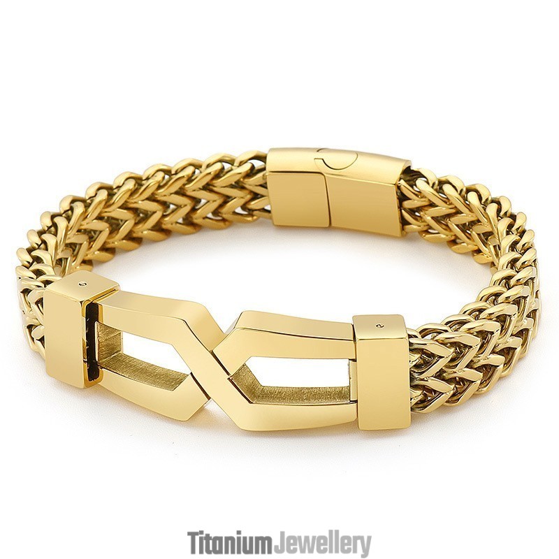 Hipster Hip-Hop Glasses Type Titanium Men's Bracelet Hipster Hip-Hop Glasses Type Titanium Men's Bracelet