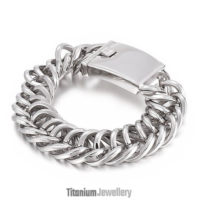 Simple Cool Men's Titanium Bracelet