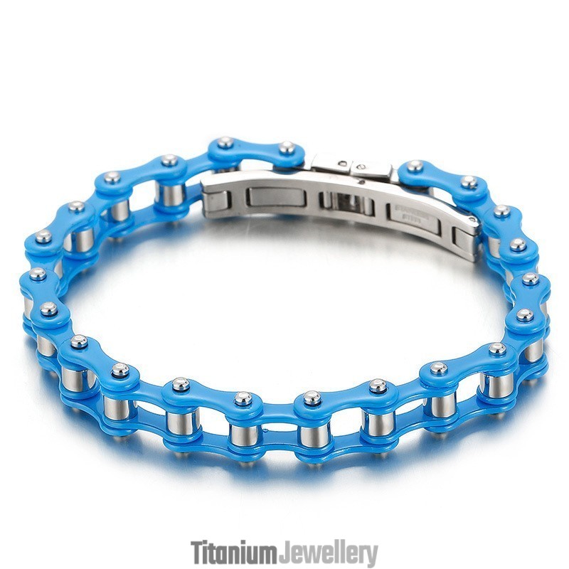 Fashion Cool Multi-Color Men's Cycling Titanium Bracelet Fashion Cool Multi-Color Men's Cycling Titanium Bracelet
