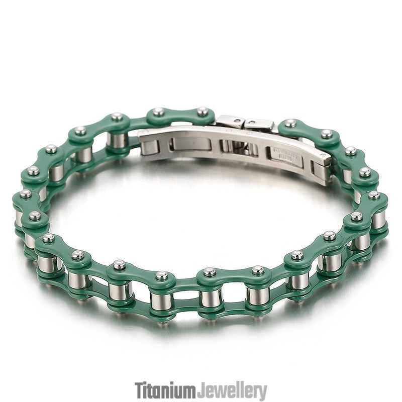 Fashion Cool Multicolor Men's Cycling Titanium Bracelet Fashion Cool Multicolor Men's Cycling Titanium Bracelet