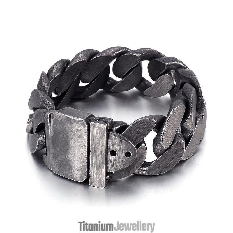 Fashion Black Titanium Men's Bracelet