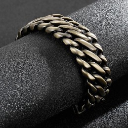 Fashion Thick Bronze 8 Titanium Bracelet