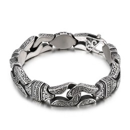 Retro Geometric Men's Bracelet Chic Titanium Bracelet
