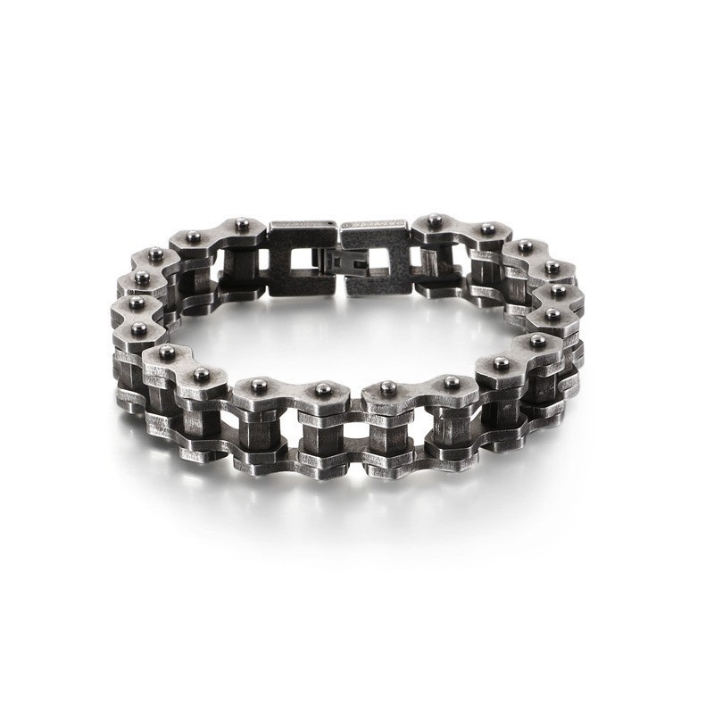 Vintage Biker Chain Rocker Bicycle Chain Titanium Bracelet Vintage Biker Chain Rocker Bicycle Chain Titanium Bracelet