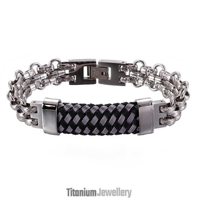 Popular Vintage Titanium Men's Bracelet Curved Bracelet Popular Vintage Titanium Men's Bracelet Curved Bracelet