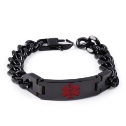 Red Medical Logo Men's Bracelet Titanium Jewelry