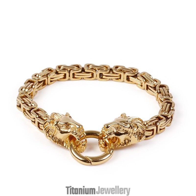Cross Border Men's Imperial Chain Lion Bracelet