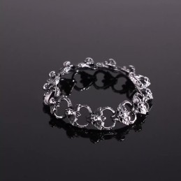 Titanium Flat Skull Bracelet
