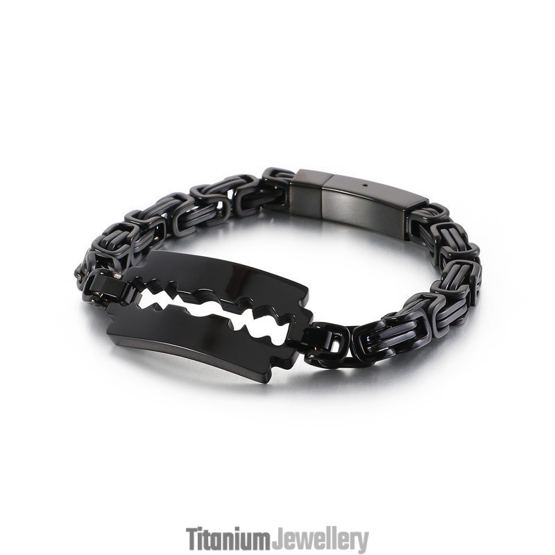 Titanium Emperor Chain Blade Curved Plate Tide Jewelry