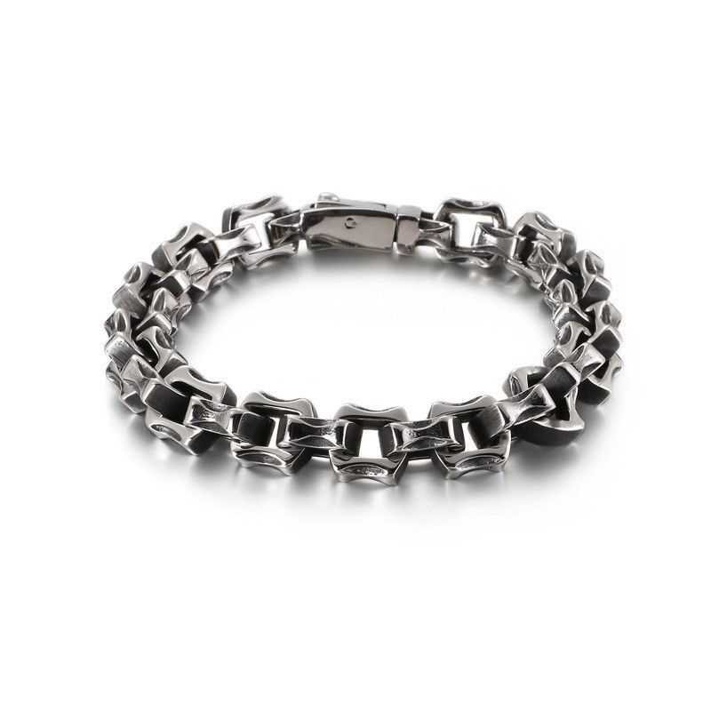 Irregular Square Titanium Bracelet For Men Irregular Square Titanium Bracelet For Men