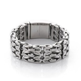 V-Shaped Hollow Titanium Bracelet For Men