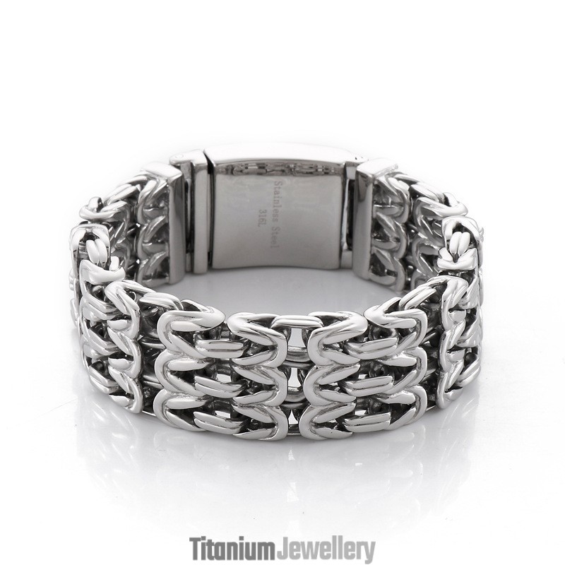 V-Shaped Hollow Titanium Bracelet For Men V-Shaped Hollow Titanium Bracelet For Men