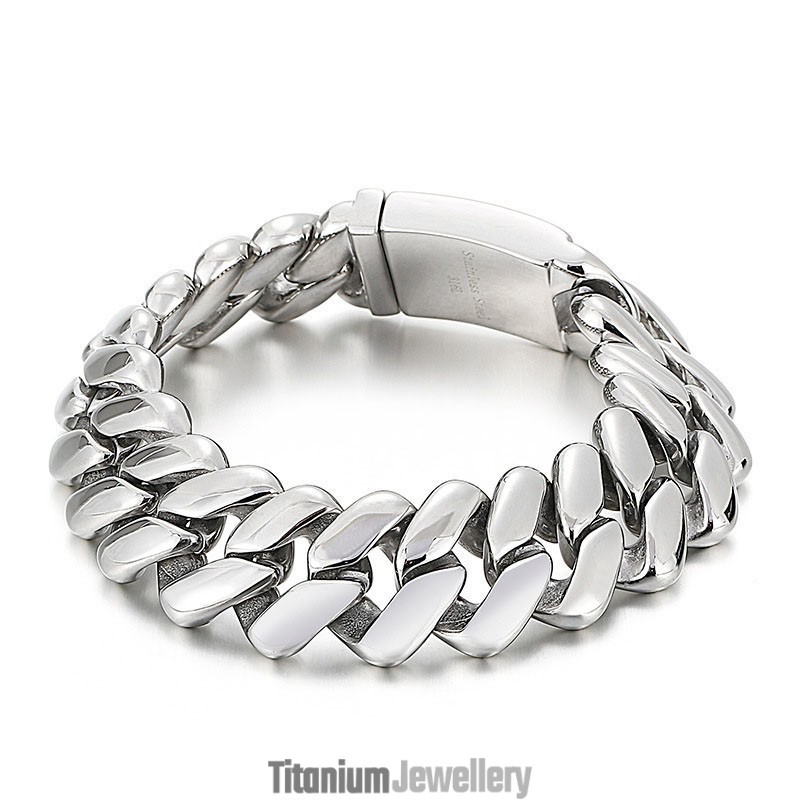 Chic Wind Diamond-Shaped Titanium Bracelet