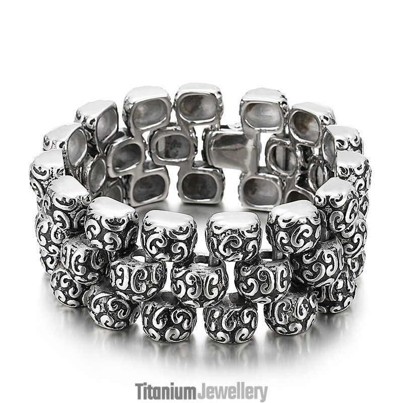 Coarse Cool Men's Titanium Bracelet