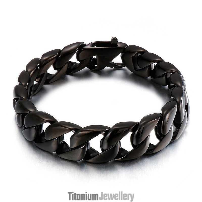 Vacuum Plated Black Glossy Bracelet Vacuum Plated Black Glossy Bracelet