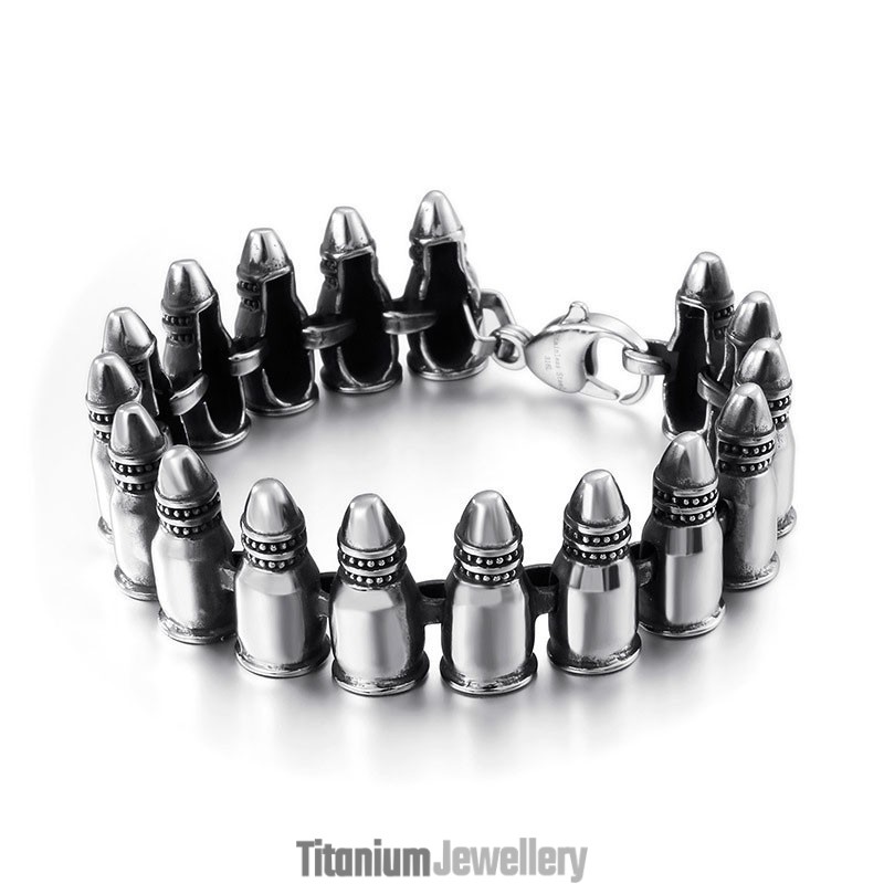 Chic Gothic Rock Accessories Men's Bullet Bracelets Chic Gothic Rock Accessories Men's Bullet Bracelets