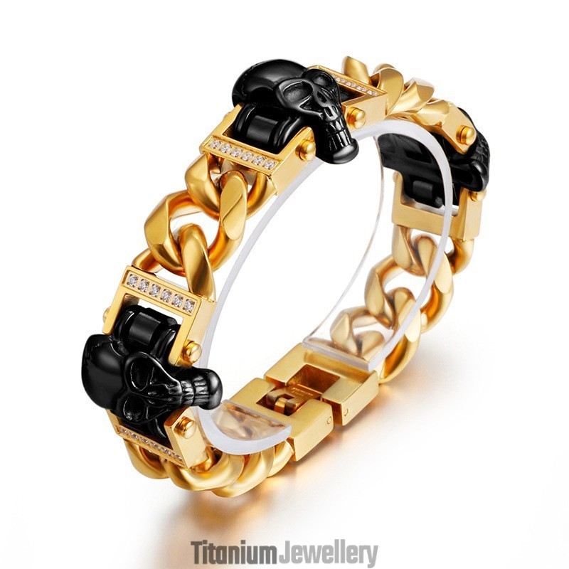 Skull Bracelet Bracelet Bracelet Hiphop Street Dance Male Titanium Jewelry