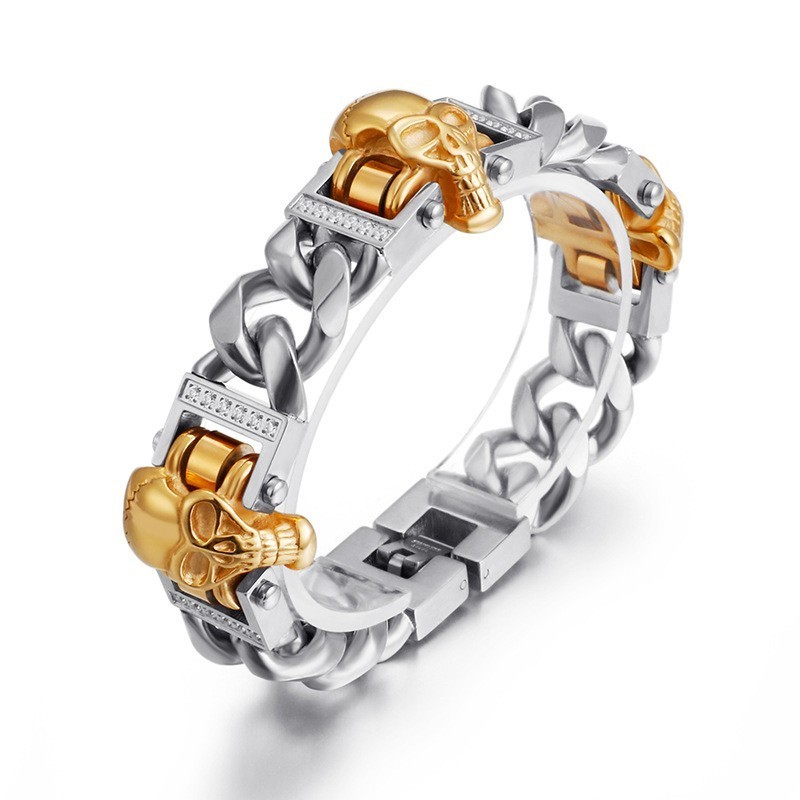 Skull Bracelet Bracelet Bracelet Hiphop Street Dance Male Titanium Jewelry Skull Bracelet Bracelet Bracelet Hiphop Street Dance Male Titanium Jewelry
