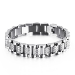Men's Titanium Bracelet Diamond Set Titanium Bracelet For Men