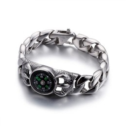 Men's Retro Fashion Compass Outdoor Bracelet