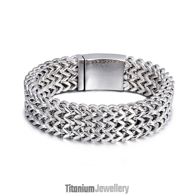 Fashion Three Rows Of Titanium Bracelet For Men