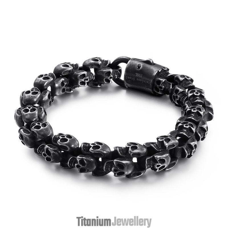 Ghost Head Bracelet Vintage Skull Jewelry