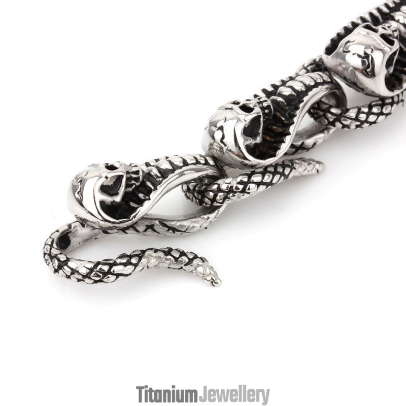 Explosive Titanium Bracelet When Alternative Super Cool Skull Jewelry