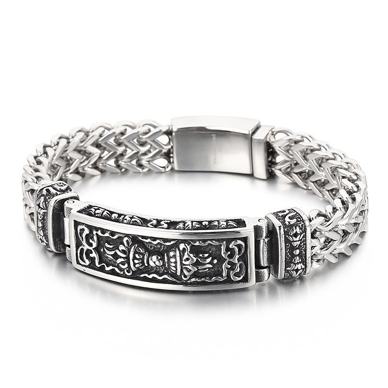 Fashion Pattern Curved Brand Titanium Men's Bracelet Fashion Pattern Curved Brand Titanium Men's Bracelet