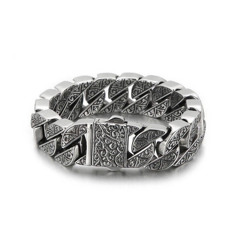 Pattern Casting Titanium Bracelet For Men Pattern Casting Titanium Bracelet For Men