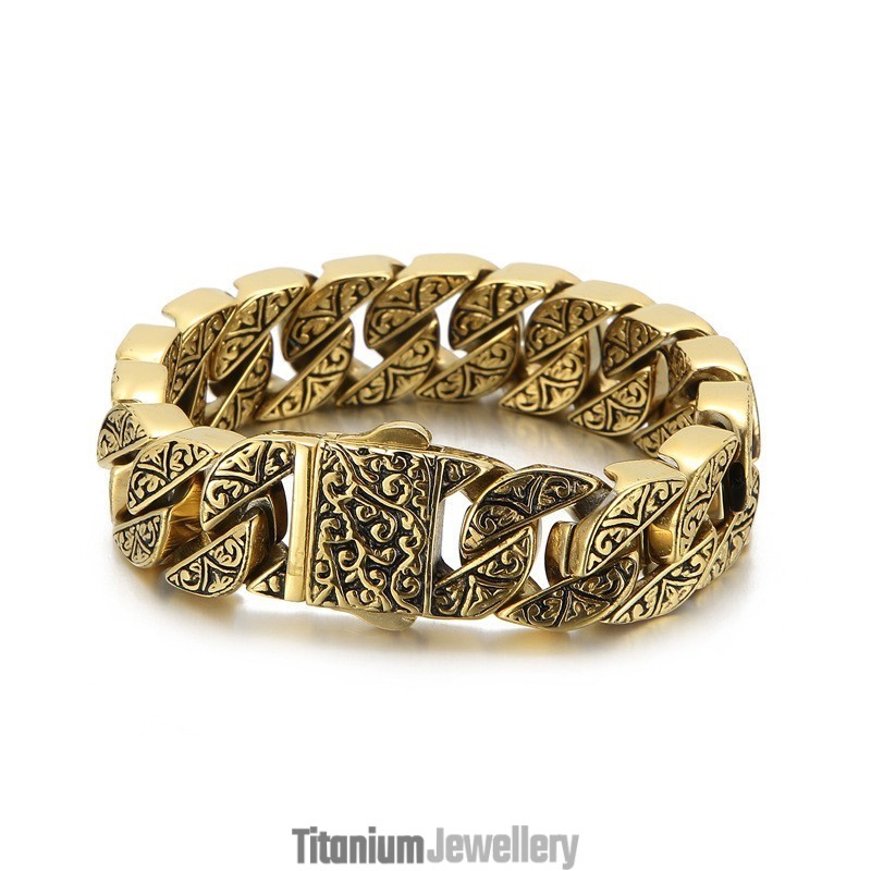Pattern Casting Titanium Bracelet For Men Pattern Casting Titanium Bracelet For Men