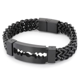 Blade Curved Brand Vacuum Plating Titanium Bracelet For Men