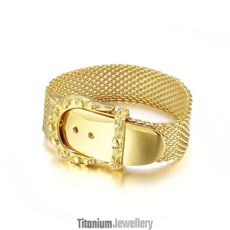 Fashion Golden Snake Bone Belt Bracelet