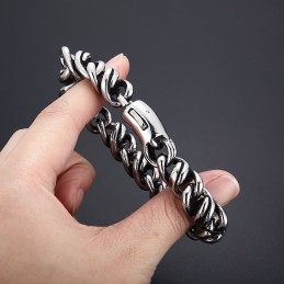 Fashion Polished Snap Titanium Men's Bracelet For Gifts