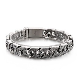 Vintage Geometric Chic Titanium Bracelet For Men