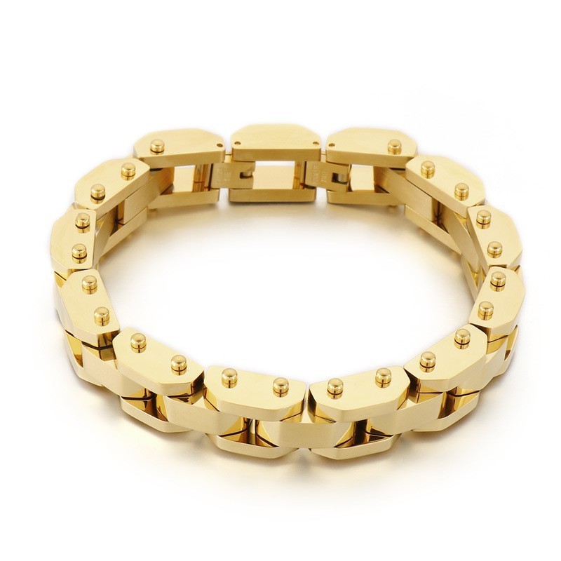 Cool Electroplated Chic Style Titanium Bracelet For Men Cool Electroplated Chic Style Titanium Bracelet For Men