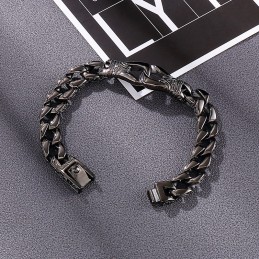 Cool Street Chic Hand Puller Lace Titanium Men's Snap Bracelet
