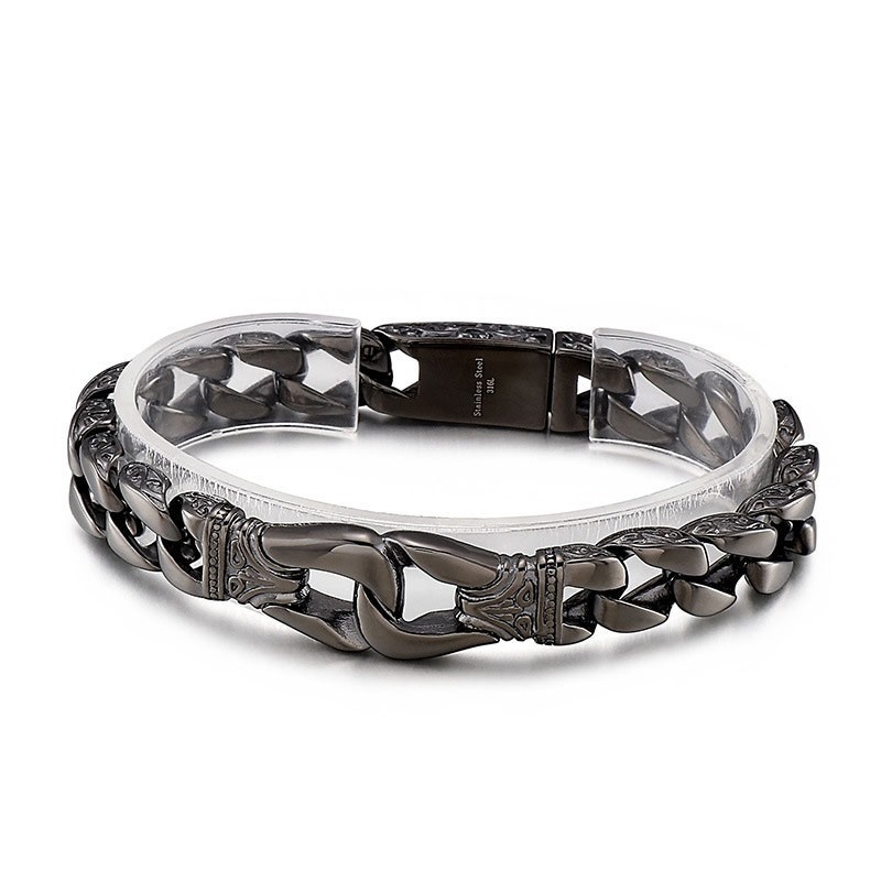 Cool Street Chic Hand Puller Lace Titanium Men's Snap Bracelet Cool Street Chic Hand Puller Lace Titanium Men's Snap Bracelet