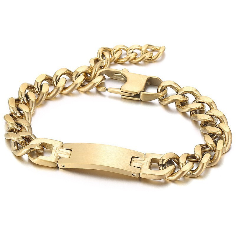 Fashion Curved Brand With Tail Chain Titanium Bracelet For Men Fashion Curved Brand With Tail Chain Titanium Bracelet For Men