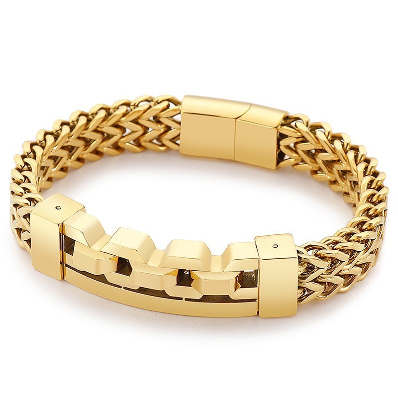 Fashion Square Hollow Titanium Bracelet For Men Fashion Square Hollow Titanium Bracelet For Men