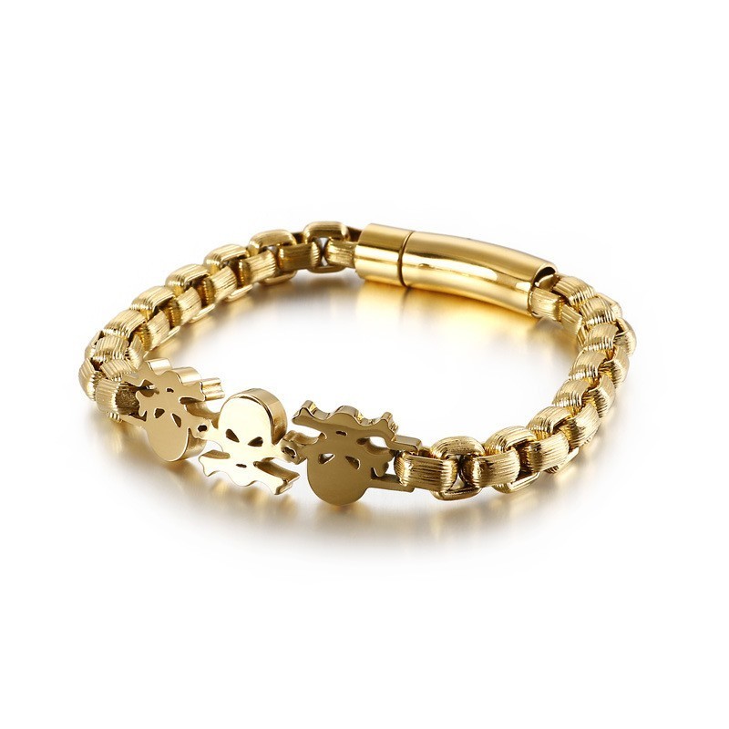 Fashion Street Style Hip-Hop Skull Men's Titanium Bracelet Fashion Street Style Hip-Hop Skull Men's Titanium Bracelet