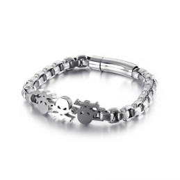 Fashion Street Style Hip-Hop Skull Men's Titanium Bracelets
