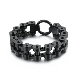 Rock Hip Hop Hollow Cross Titanium Men's Bicycle Bracelet